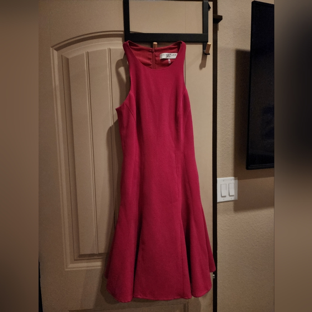 Fushia Trina Turk Pleated Dress size 0 mini